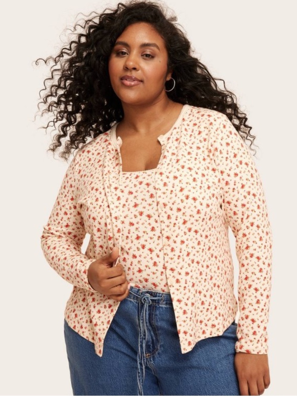 NWT Parker x Target Cream Floral Cardigan Top